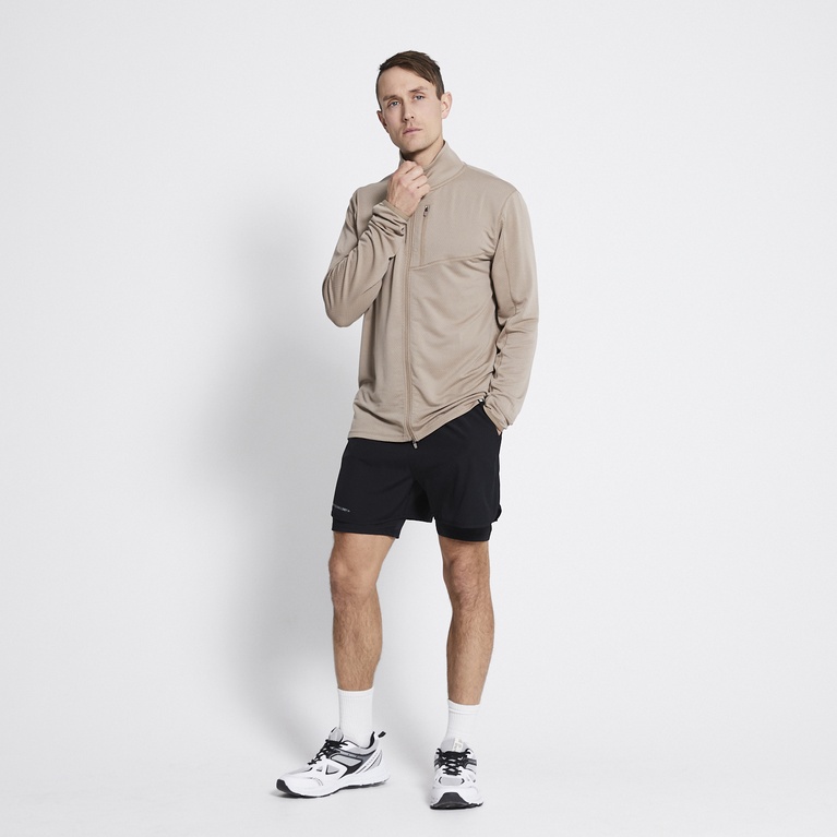 Functional sweater "MS Warm-up Jacket" Beige